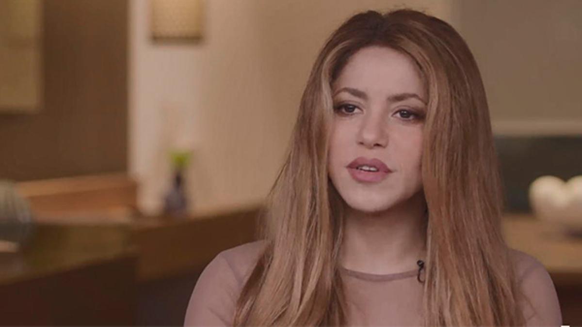 Shakira en un momento de la entrevista