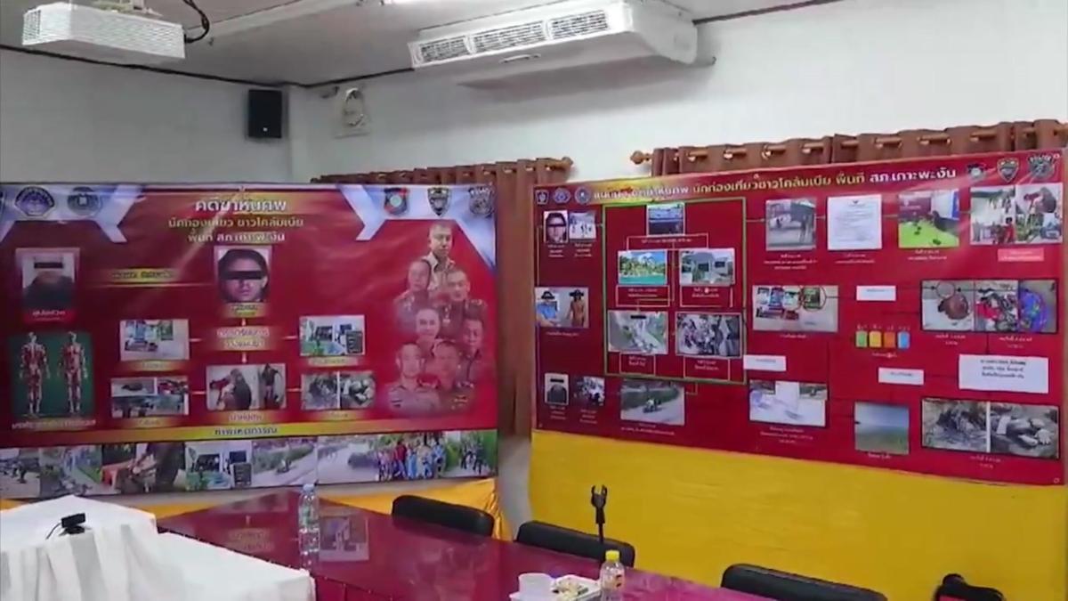 Sala de la comisaría de Koh Phangan, en Tailandia, donde se ha celebrado la rueda de prensa del caso Daniel Sancho