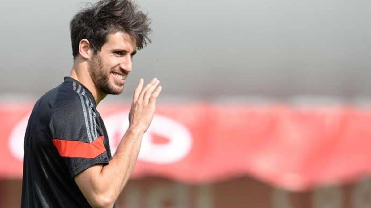 Javi Martínez durante una sesión de entrenamiento con el Bayern de Múnich