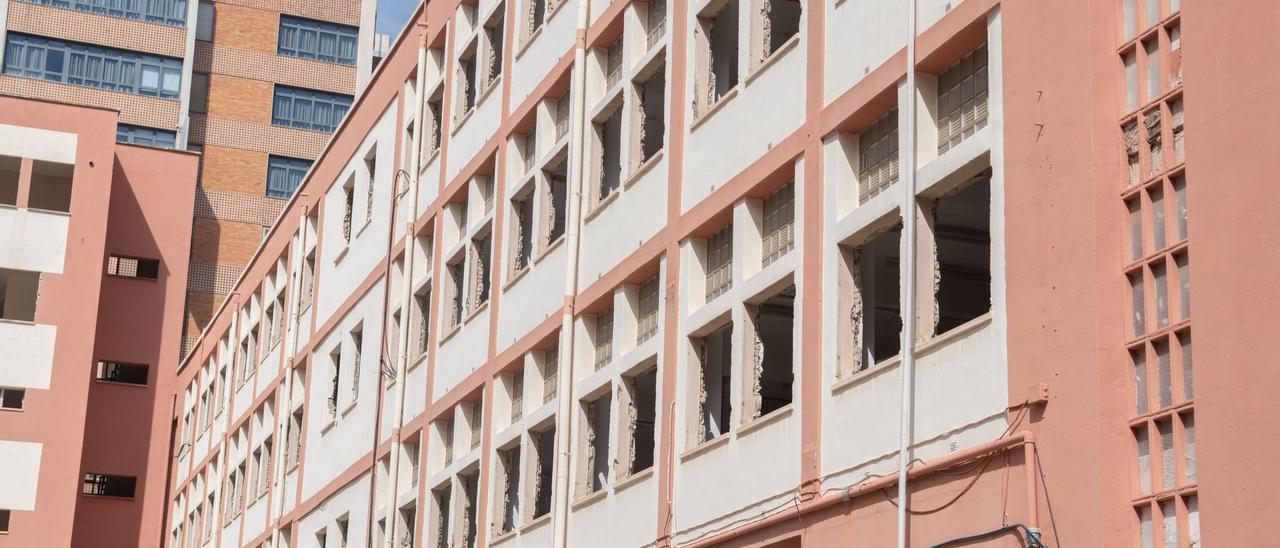 Imagen de archivo de las obras del colegio Herrero de Castelló.