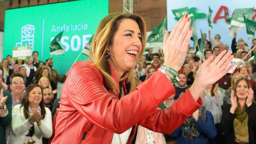 Susana Díaz, candidata del PSOE a la Junta.