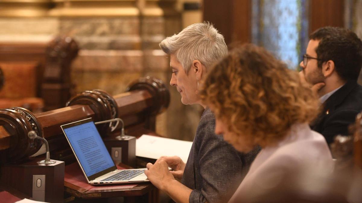 Concejales del BNG en la sesión plenaria de este jueves en María Pita.