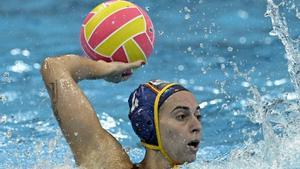 Bea Ortiz durante el partido contra Hungría. 