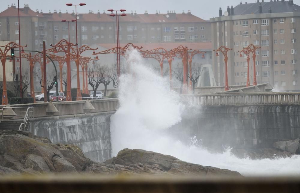 Temporal de viento en A Coruña