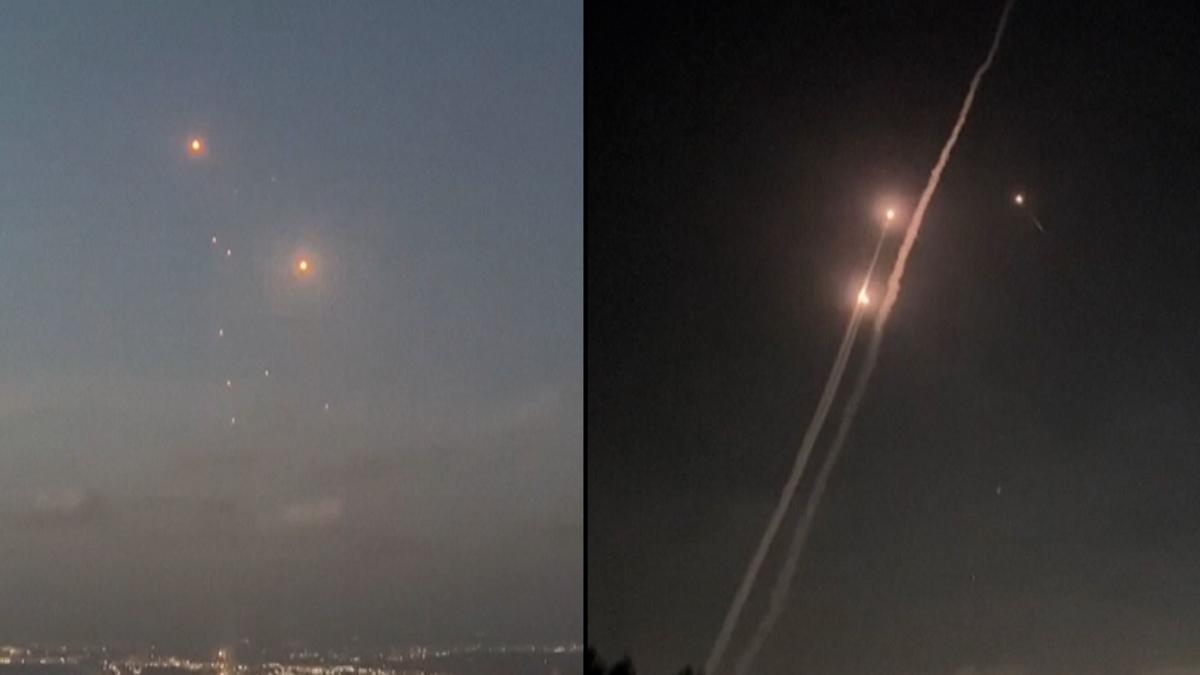 La Cúpula de Hierro israelí intercepta misiles disparados desde el Líbano sobre Haifa