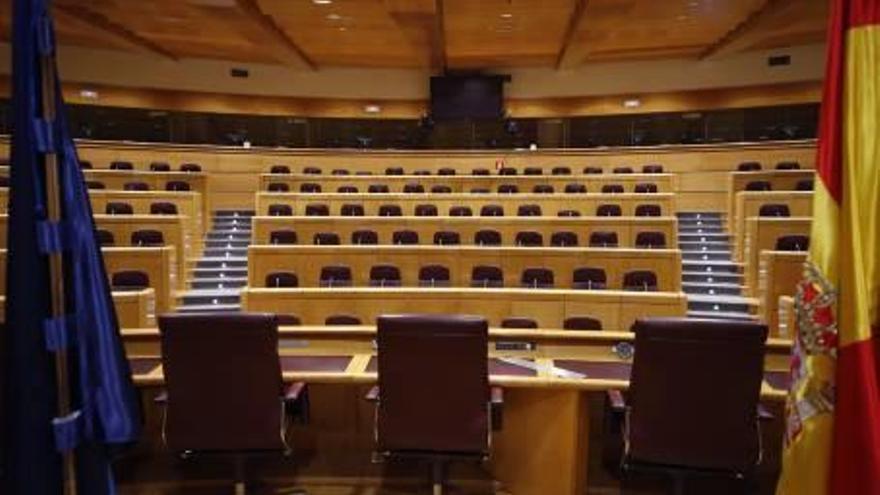 Sala Europa del Senat, on avui es constituirà la comissió del 155