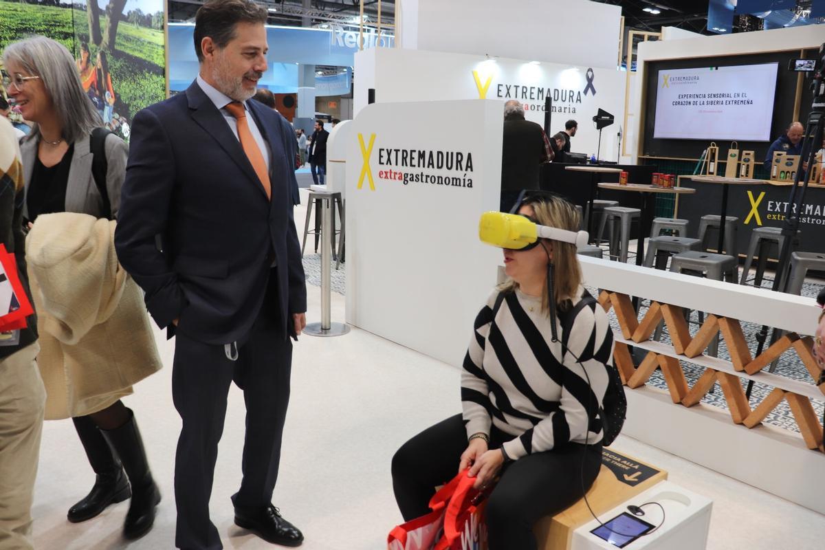 Realidad virtual y otras tecnologías se han puesto al servicio del visitante del stand de Extremadura.