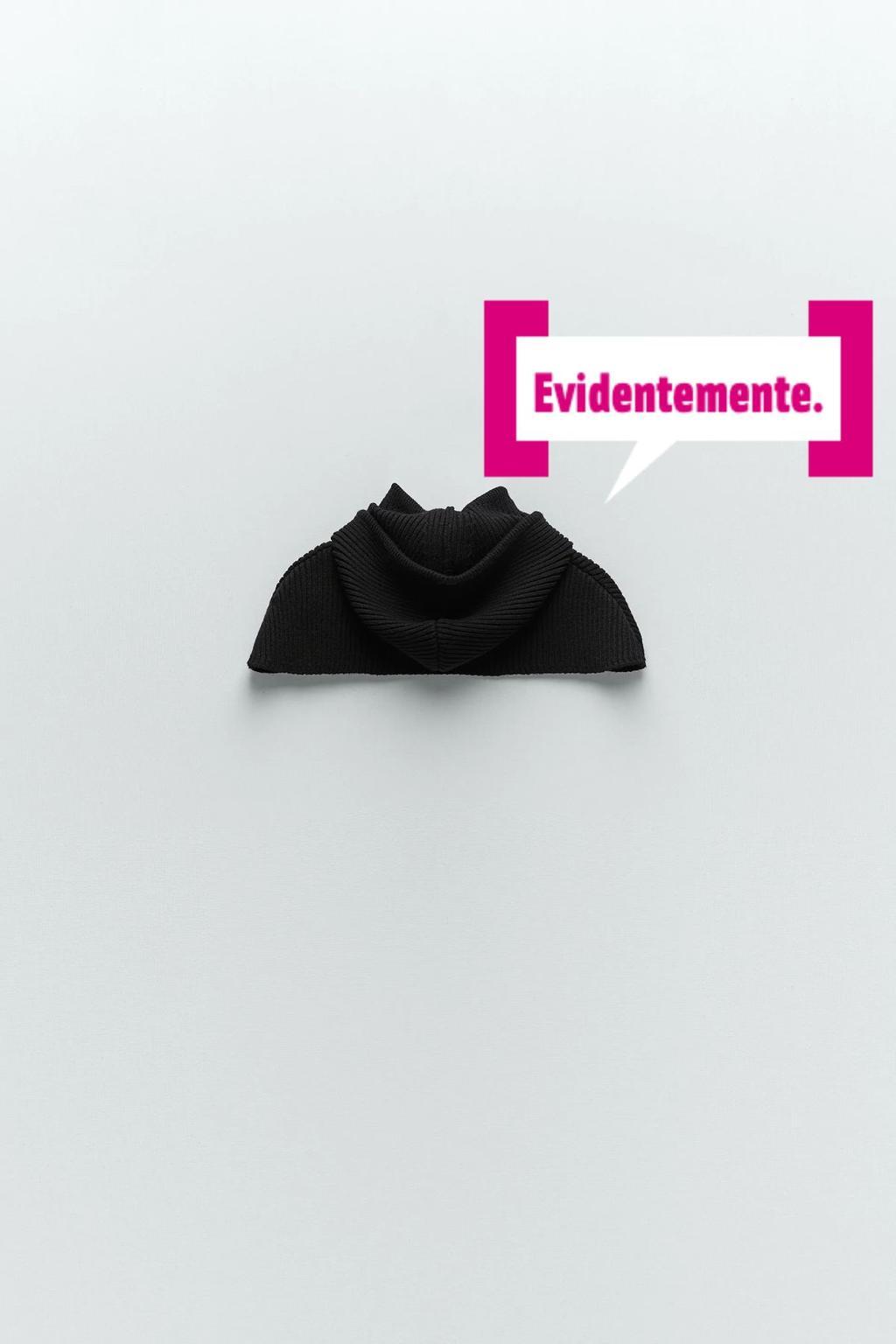 Cuello de lana negro al estilo Magüi de Paquita Salas en Zara