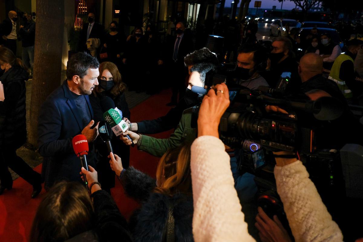 Antonio Banderas atiende a los medios de comunicación