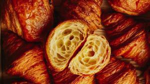 Cruasanes. Imagen de archivo.