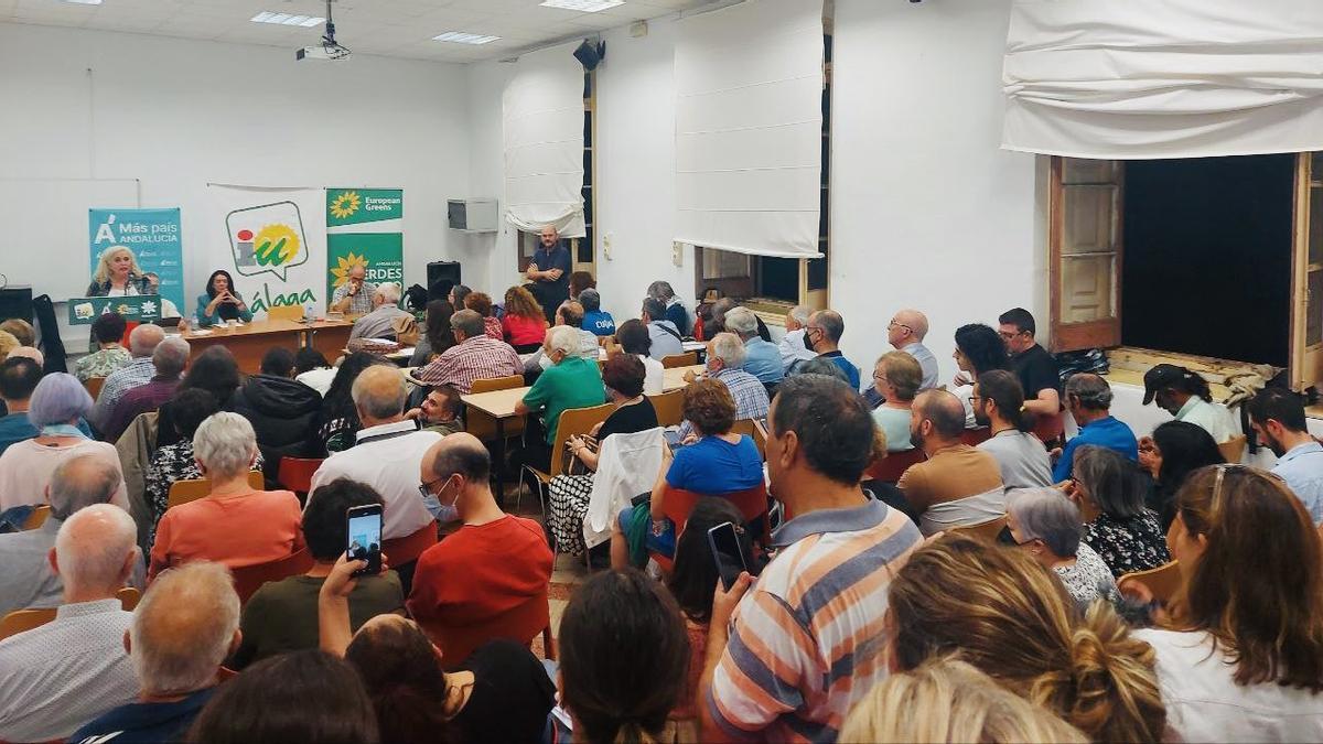 Asamblea Málaga ciudad en La Térmica, con IU, Más País, Verdes Equo e Iniciativa del Pueblo Andaluz.