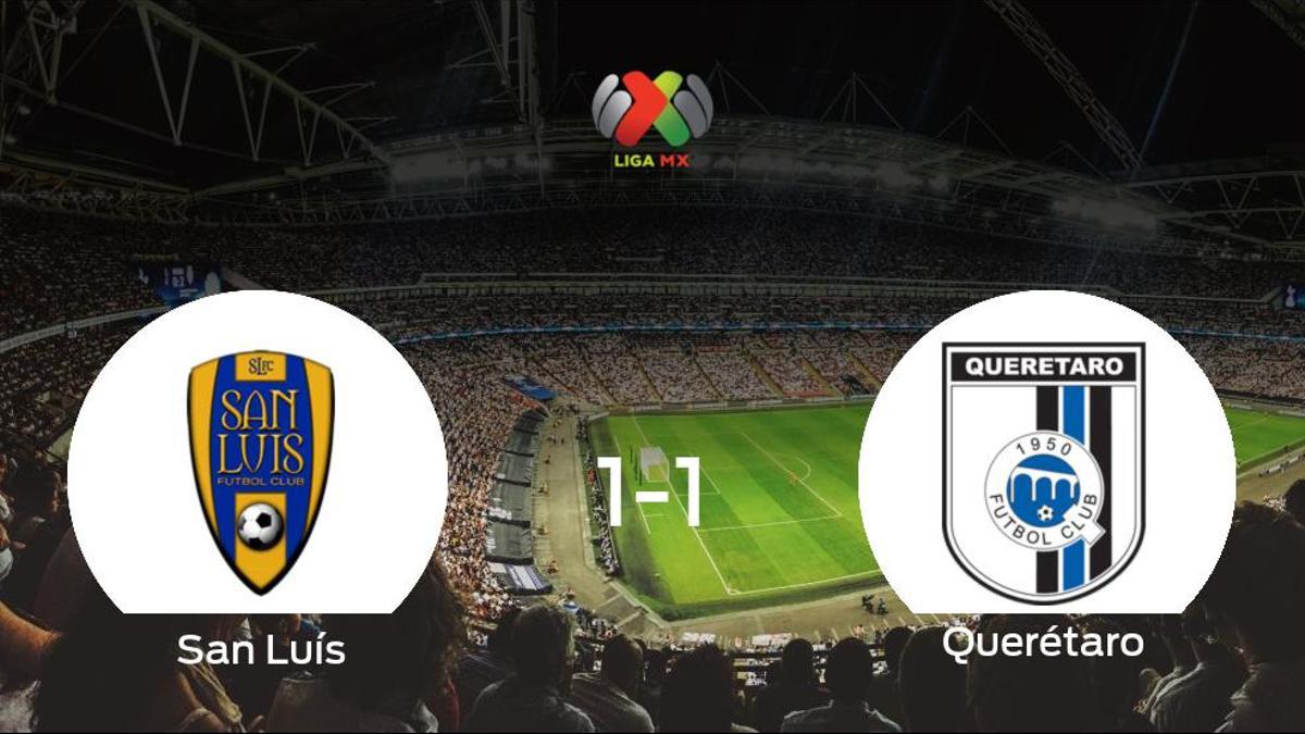 El San Luís y el Querétaro se reparten los puntos y empatan 1-1
