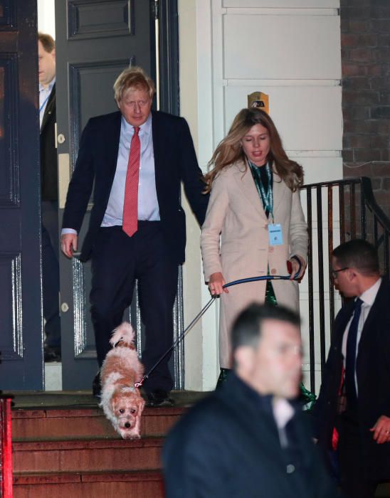 Boris Johnson, tras saber que el Partido Conservador ha logrado la mayoría absoluta.