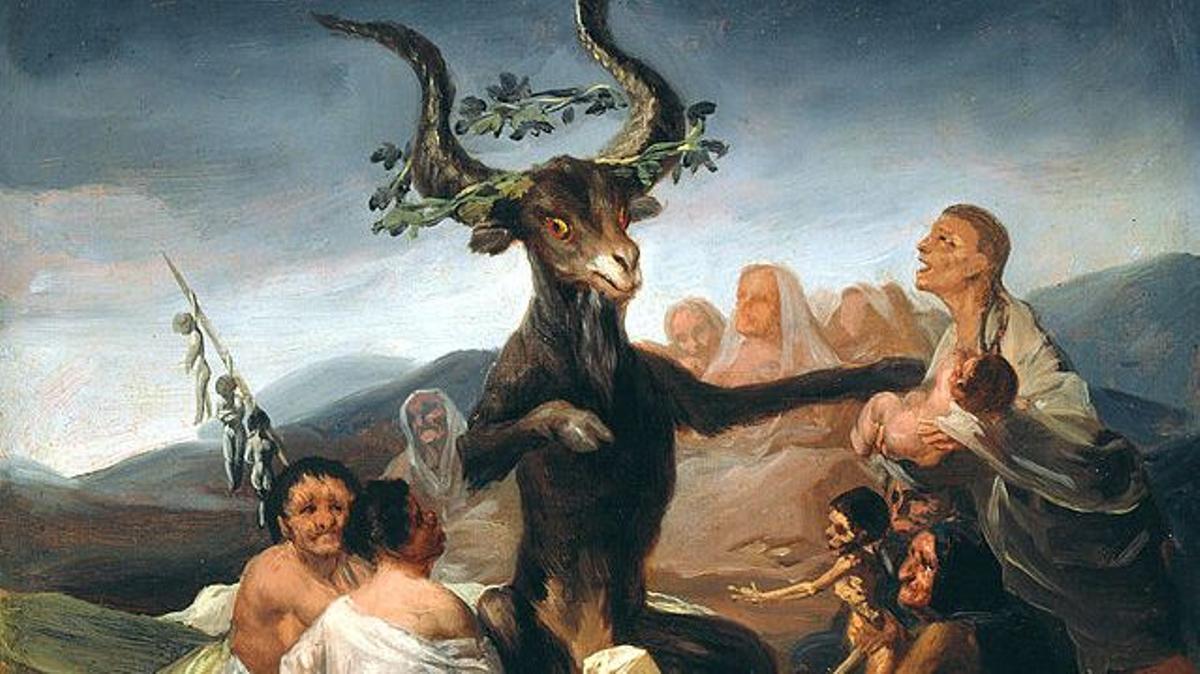 El demonio, en su versión cabrita, tal y como lo imaginó Goya en su obra 'El aquellarre'.