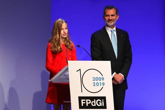El debut de la princesa Leonor en los Premios Fundación Princesa de Girona, el 4 de noviembre de 2019