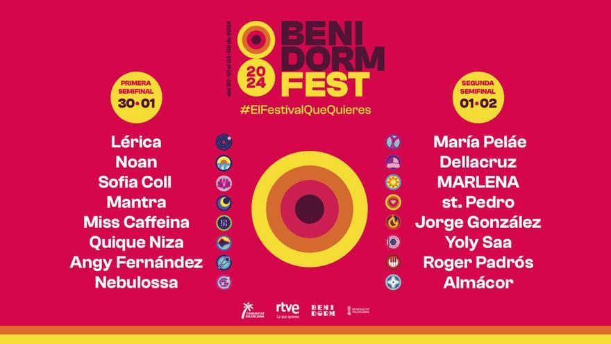 Los alicantinos Nebulossa y Almácor cerrarán las semifinales del Benidorm Fest