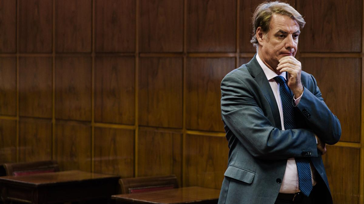 El expresidente de la Sociedad Estatal de Participaciones Industriales (SEPI), Vicente Cecilio Fernández Guerrero, durante una comparecencia en la Comisión de Investigación sobre el ‘caso Koldo’, en el Senado