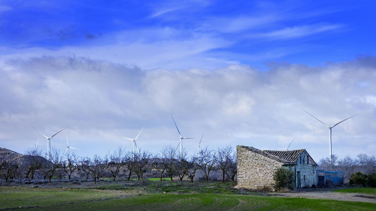 Uno de los parques eólicos de la empresa de energía renovable Forestalia en la comunidad autónoma de Aragón.