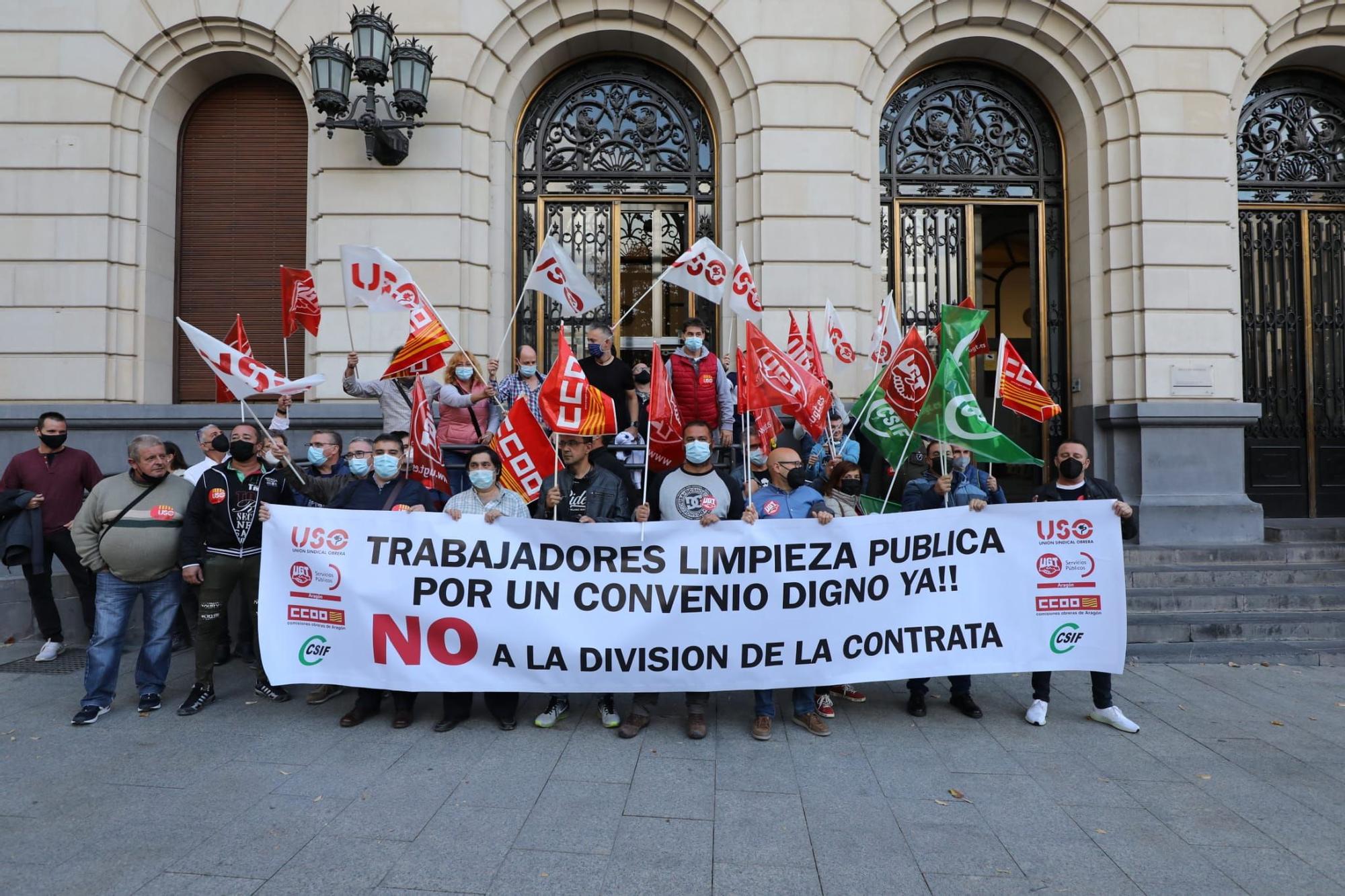 Tarde de protestas en Zaragoza