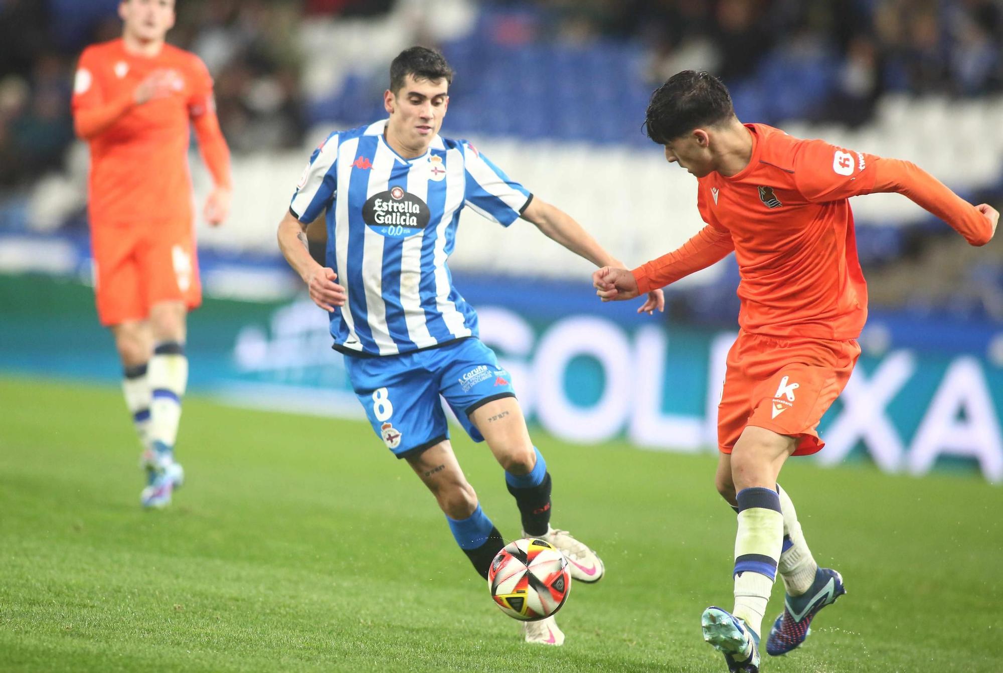 El Dépor gana en Riazor con doblete de Lucas a la Real Sociedad B (2-1)