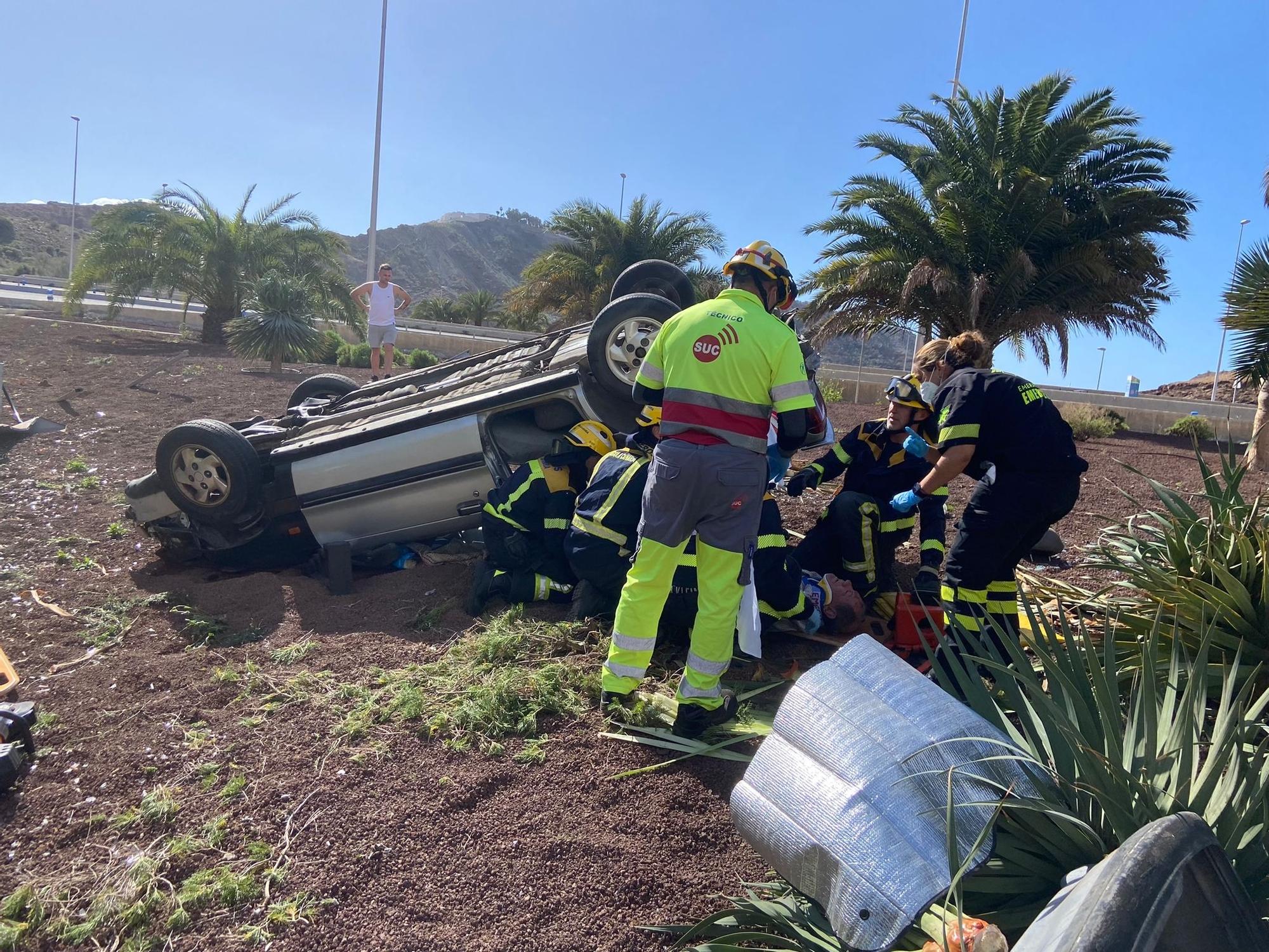 Aparatoso accidente a la entrada de Puerto Rico