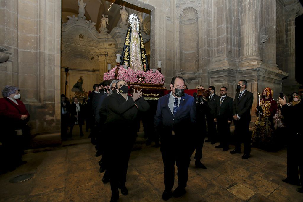 Semana Santa de Lorca 2022: Virgen de la Soledad del Paso Negro, iglesia y procesión