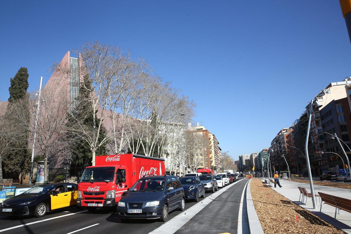 El nuevo tramo de Meridiana pacificada, a punto de estreno y sin verde