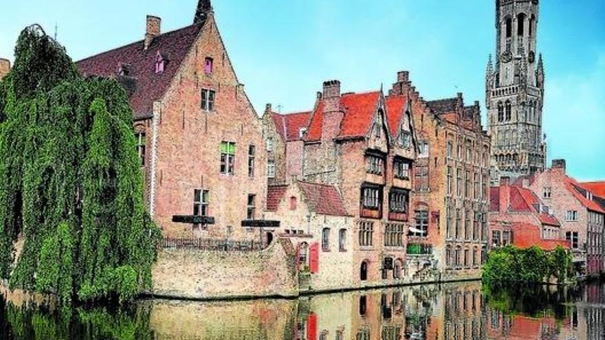 Panoràmica d&#039;un dels racons de Bruges