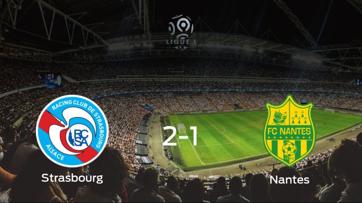 Los tres puntos se quedan en casa tras la victoria del Racing Estrasbrurgo frente al FC Nantes (2-1)