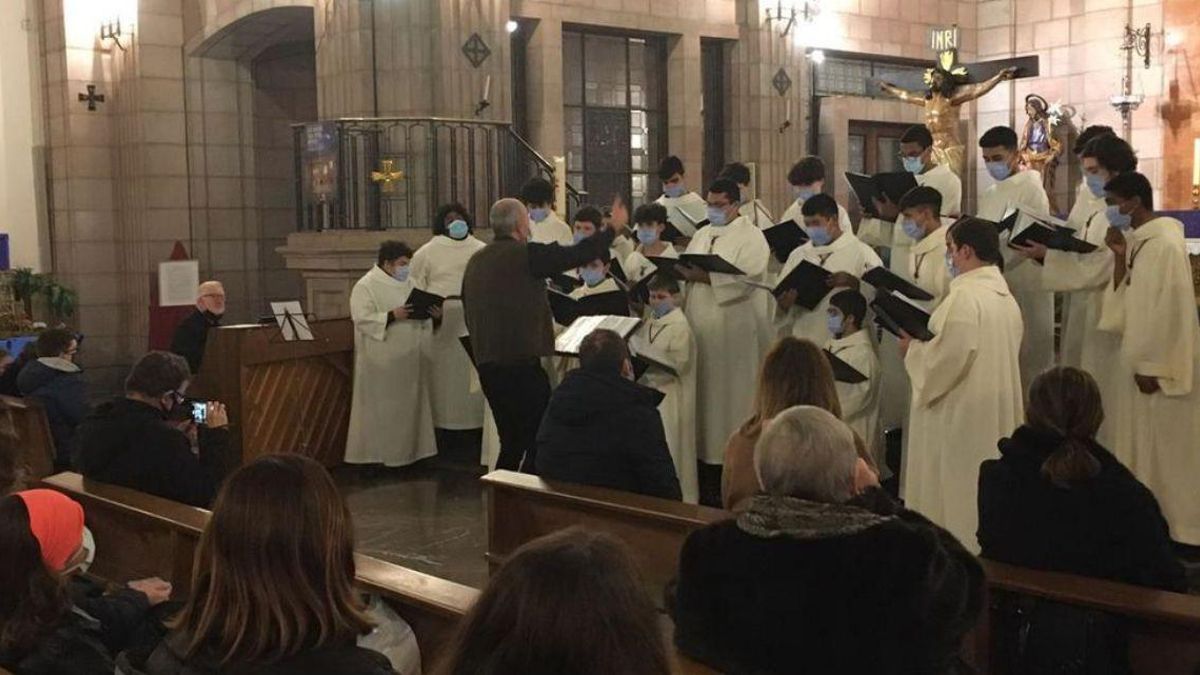 Una edición anterior del Festival de villancicos en Cangas de Onís.