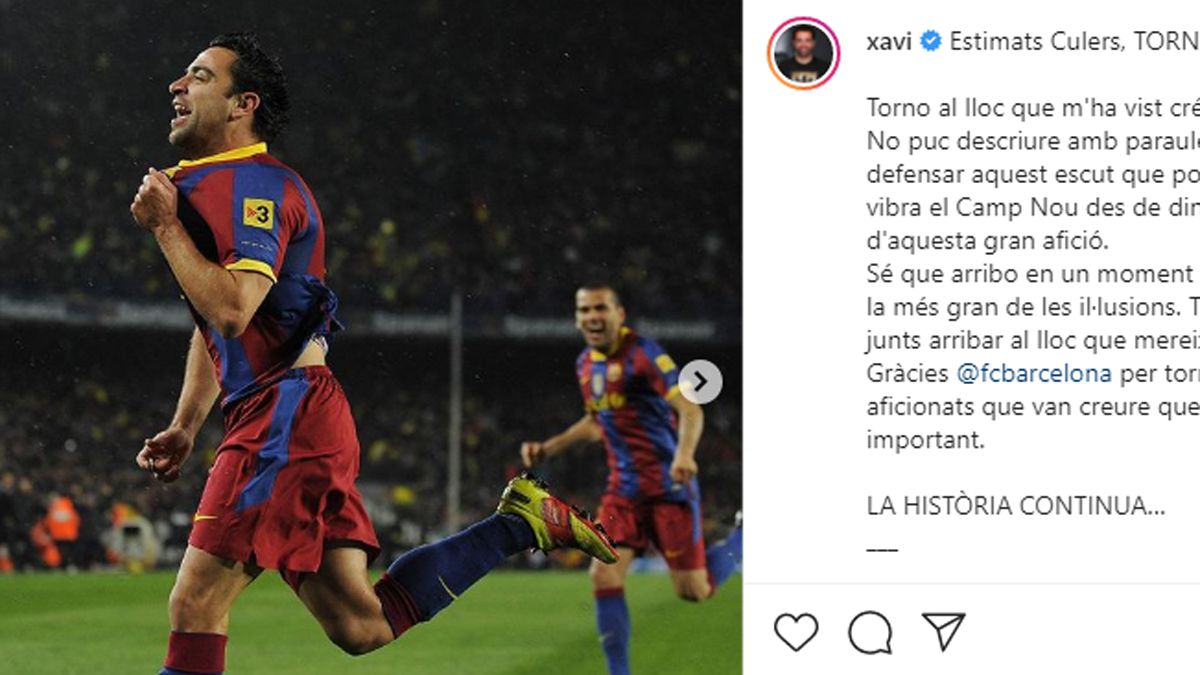 El mensaje de Xavi