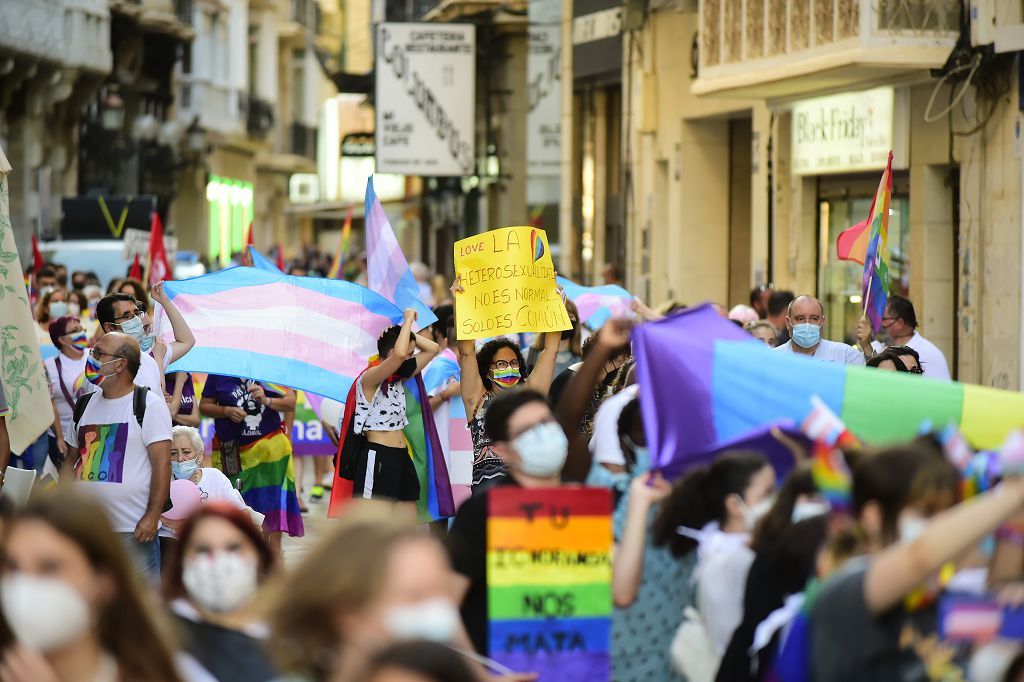 Marcha del colectivo LGTBI+ en Cartagena.