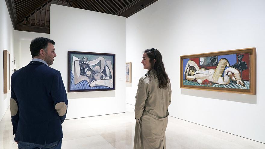 Visitantes en la muestra 'Pablo Picasso: Estructuras de la Invención. La unidad de una obra'