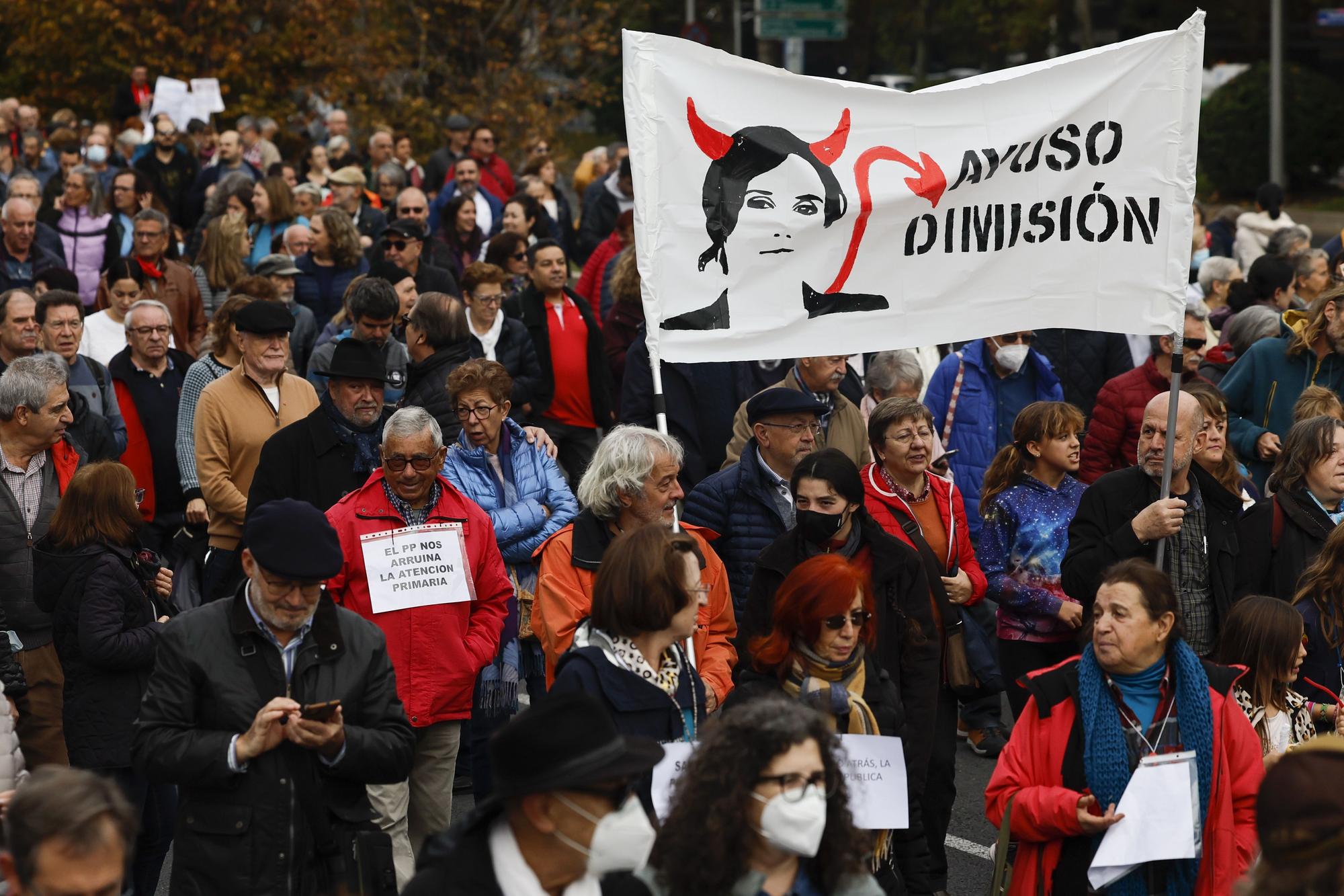 Manifestación em Madrid en defensa de la sanidad pública