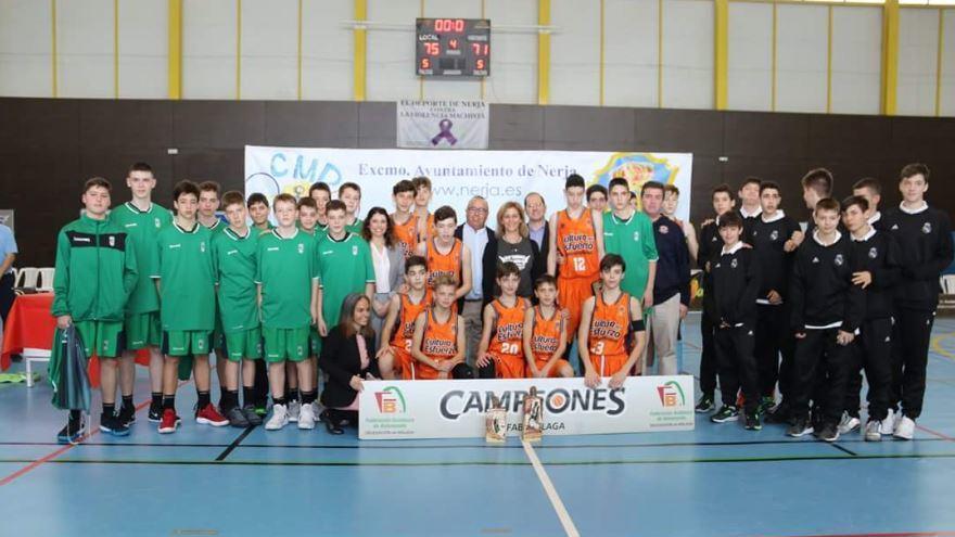 El podio del torneo de 2018, con Valencia, Joventut y Real Madrid.