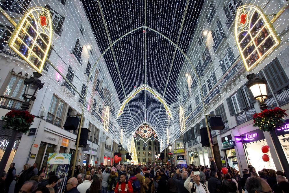 El encendido de las luces de Navidad de la calle Larios