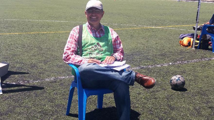 Carlos Marín, &#039;ojeador&#039; del FC Barcelona en Maspalomas.