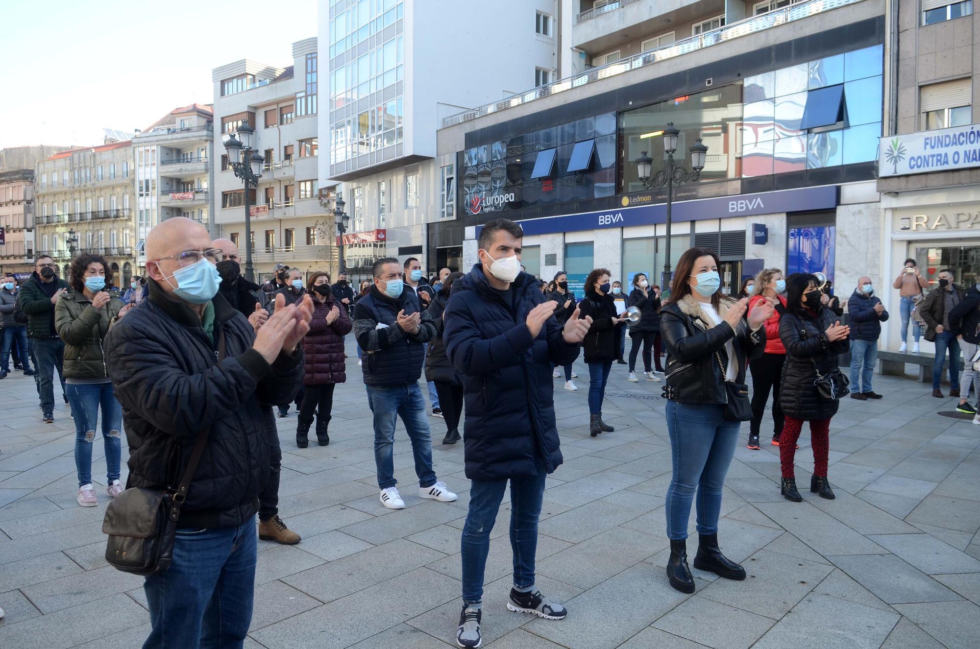 Manifestación masiva de la hostelería en Vilagarcía