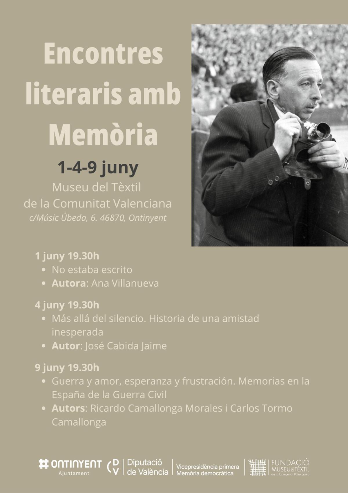 Cartel de la presentación de libros en Ontinyent.