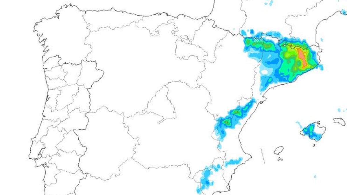 previsión de lluvia este domingo