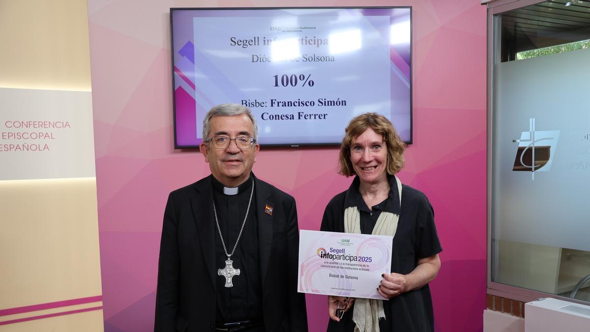L'entrega del premi al bisbat de Solsona