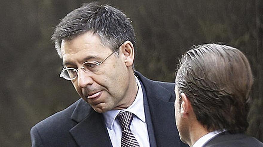 Josep Maria Bartomeu, a su llegada a los juzgados.