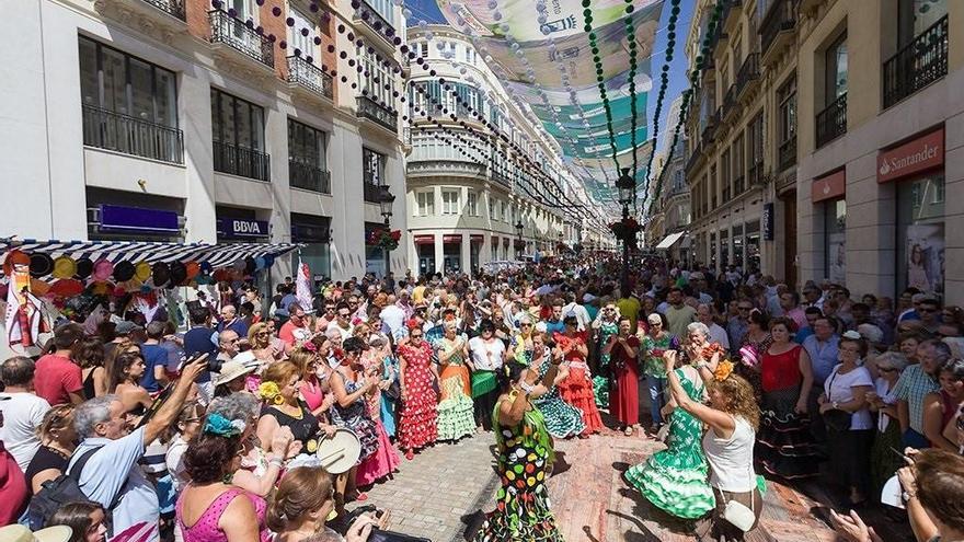 La calle Larios, en Feria.