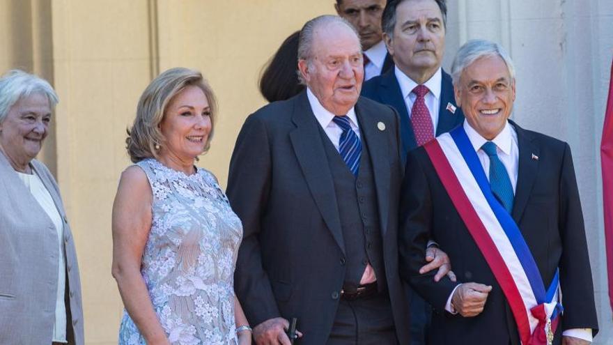 Sebastián Piñera junto al Rey Juan Carlos.