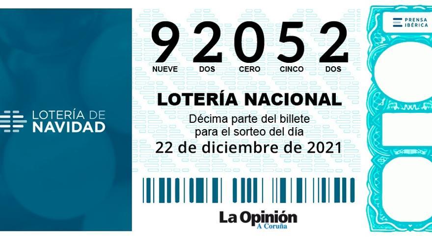 El 92052, un quinto premio, vendido en A Coruña en la avenida de Oza