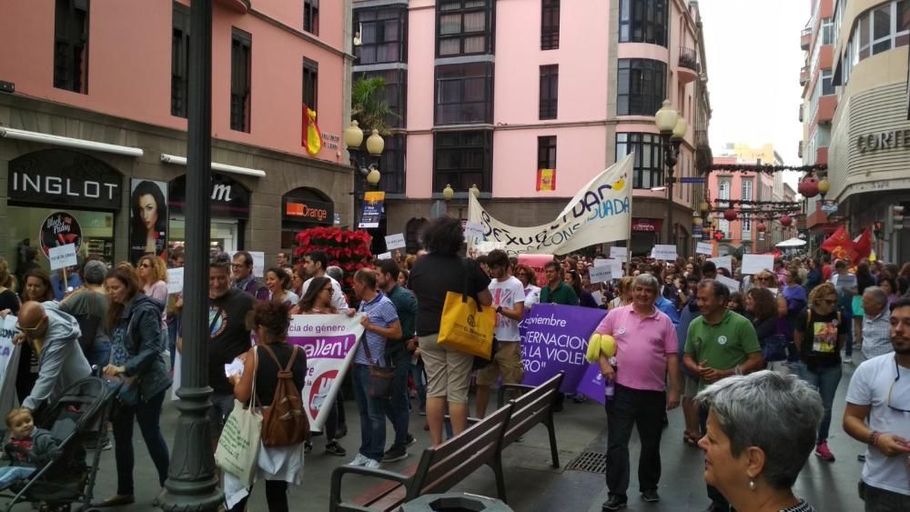 Manifestación en la capital grancanaria contra la violencia de género