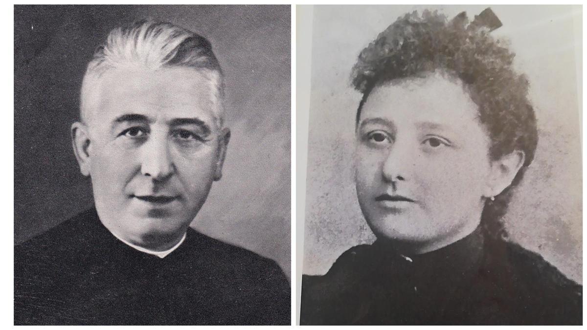 Los fundadores de la Congregación, el sacerdote D. Juan Tena y Antonia María Hernández