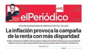 La portada de EL PERIÓDICO del 1 de abril de 2024