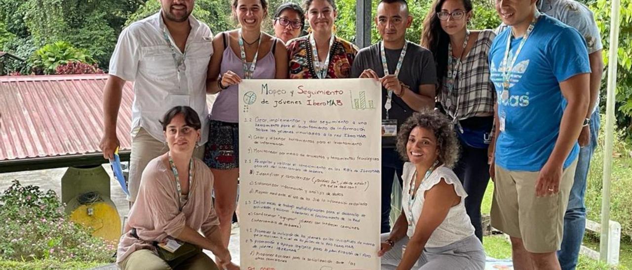 Asistentes al Foro de Jóvenes de la Red de Reservas de Biosfera, ayer, en Costa Rica.