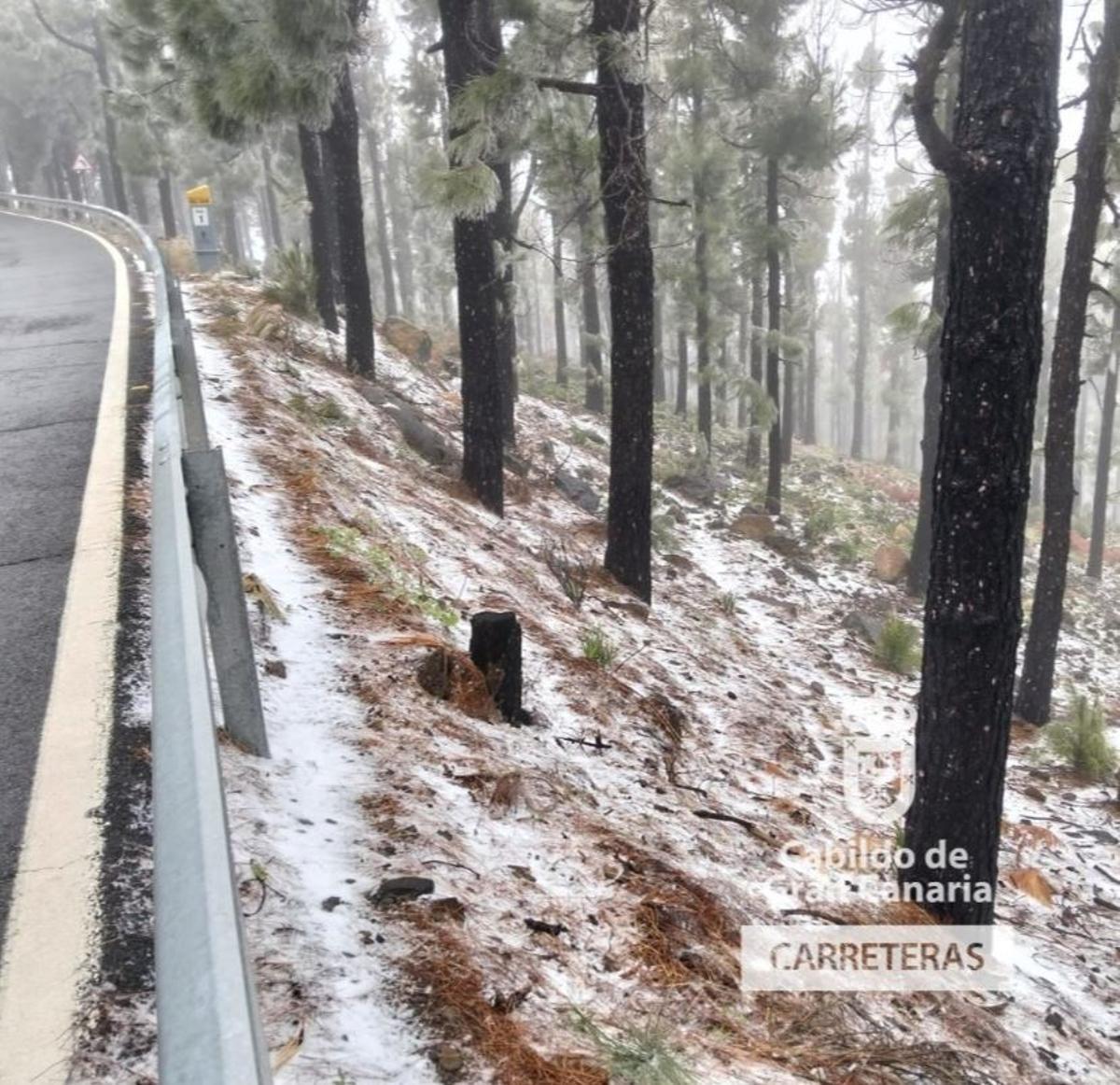 Presencia de hielo y granizo en la GC-134 y GC-135